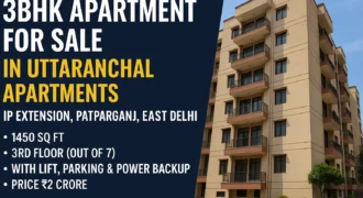 3BHK Apartment for Sale in Uttaranchal Apartments IP Extension Patparganj East Delhi