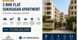 3 BHK Duplex Flat for Rent in Aashirwad Apartment, IP Extension, Patparganj, East Delhi