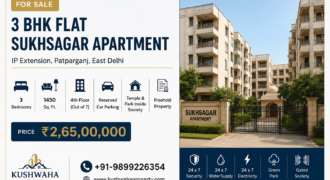 3 BHK Duplex Flat for Rent in Aashirwad Apartment, IP Extension, Patparganj, East Delhi