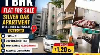 1 BHK Flat for Sale in Silver Oak Apartment, IP Extension, Patparganj