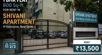1 BHK Flat in Shivani Apartment IP Extension, Patparganj