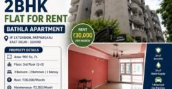 2 BHK Flat for Rent in Bathla Apartment, IP Extension, Patparganj
