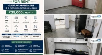 2 BHK Flat for Rent in Gaurav Apartment, IP Extension, Patparganj