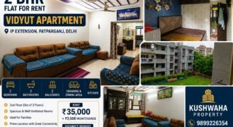 2 BHK Flat for Rent in Vidyut Apartment, IP Extension, Patparganj, Delhi