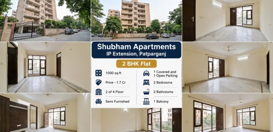 2 BHK Flat for Sale | Shubham Apartments, IP Extension, | Kushwaha Property