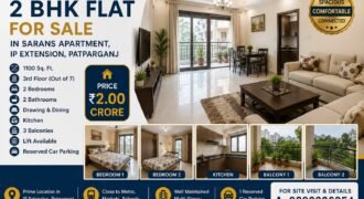 2 BHK Premium Flat for Sale in Saransh Apartment, IP Extension, Patparganj