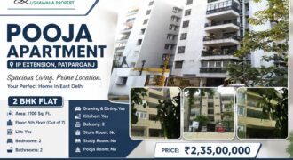 2 BHK Spacious Flat for Sale in Pooja Apartment, IP Extension, Patparganj