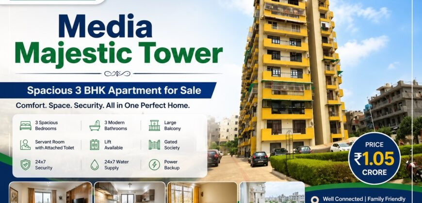 3 BHK Apartment for Sale Media Majestic Tower, Kaushambi, Ghaziabad