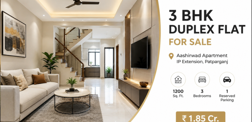 3 BHK Duplex Flat for Sale in Aashirwad Apartment