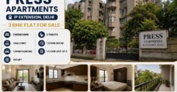 3 BHK Flat | Press Apartments IP Extension, Patparganj | 1200 Sq Ft