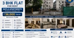 3 BHK Flat for Rent Batla Apartments IP Extension, Patparganj