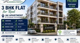 3 BHK Flat for Rent Jai Apartment, IP Extension Patparganj