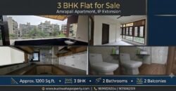 3 BHK Flat for Rent in Milan Vihar Apartment IP Extension