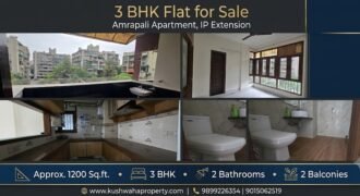 3 BHK Flat for Rent in Milan Vihar Apartment IP Extension