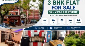 3 BHK Flat for Sale | Sah Vikas Apartment, IP Extension, Patparganj