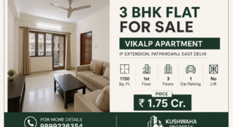 3 BHK Flat for Sale in Vikalp Apartment IP Extension Patparganj