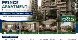 4 BHK Flat for Sale Prince Apartment, IP Extension Patparganj