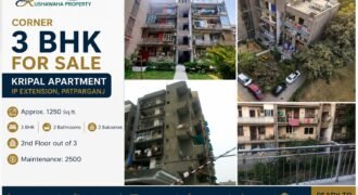 3 BHK Corner Flat for Sale in Kripal Apartment, IP Extension Patparganj