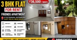 3 BHK Flat for Rent in Friends Apartment, IP Extension, Patparganj