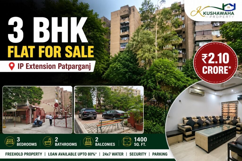 IP Extension Patparganj, Cheapest 3 BHK Flat for Sale