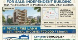 Independent Building for Sale in Madhu Vihar, IP Extension (East Delhi)