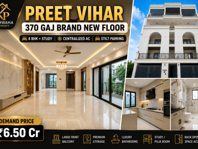 Preet Vihar Floor for Sale | 4 BHK New Luxury Builder Floor