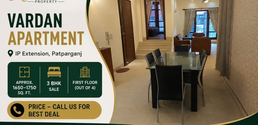 3 Bedroom Flat in Vardan Apartment IP Extension