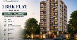 1 BHK Flat for Rent, Saransh Apartment, Patparganj