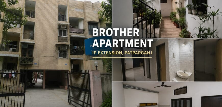 2 BHK Duplex for Rent in Brother Apartment, IP Extension