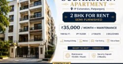 2 BHK for Rent in Sudarshan Apartment, Patparganj