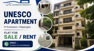 Semi-Furnished 2 BHK for Rent in UNESCO Apartment, IP Extension