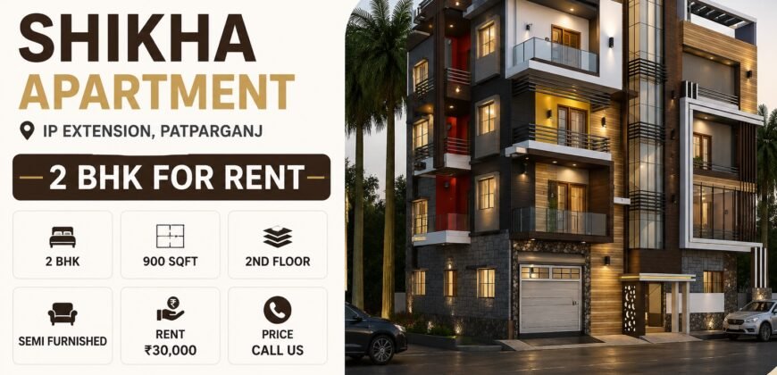 2 Bedroom Flat for Rent in Shikha Apartment, IP Extension