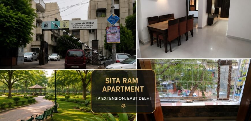 3 BHK Flat for Rent, Sita Ram Apartment, IP Extension