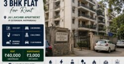 3 BHK Property for Rent, Jai Lakshmi Apartment, IP Extension