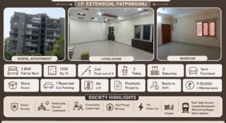 3 BHK Flat 1200 SqFt for Rent in Kripal Apartment