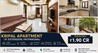 3 BHK Flat for Sale in Kripal Apartment, I.P. Extension, Patparganj
