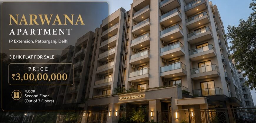 3 BHK Flat 1550 SqFt for Sale in Narwana Apartment IP Extension