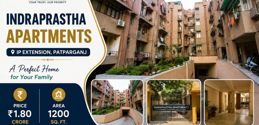 Indraprastha Apartments, IP Extension | Buy 3 BHK flat in East Delhi