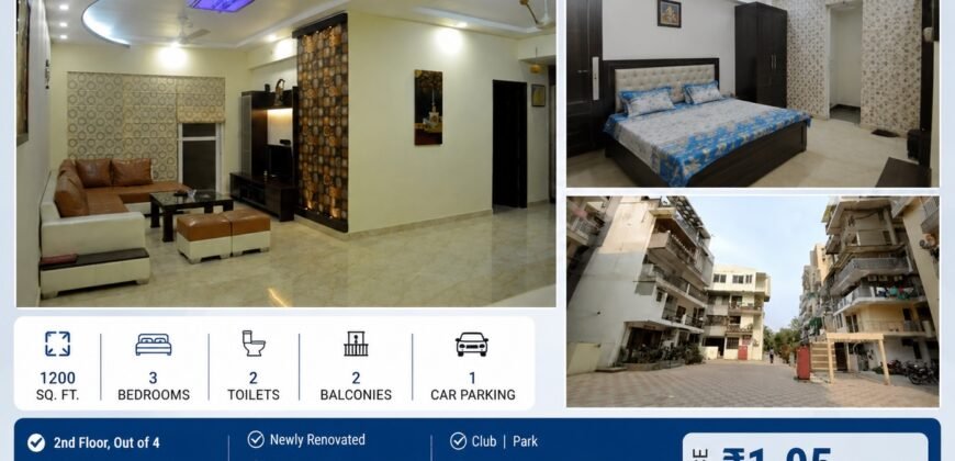 Best Deal 3 BHK Flat in Oriental Apartment, I.P. Extension