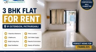 3 BHK Rental Flat in Paradise Apartment, IP Extension