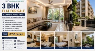 Buy 3 BHK Flat in Sahyadri Apartment, IP Extension Patparganj