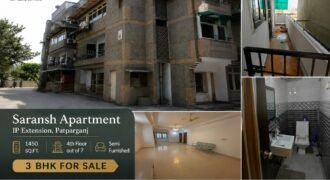 3 BHK Flat Available in Saransh Apartment, IP Extension