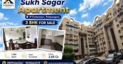 Buy 3 BHK Flat in Sukh Sagar Apartment, IP Extension