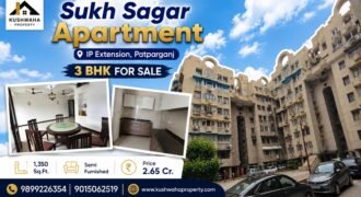 Buy 3 BHK Flat in Sukh Sagar Apartment, IP Extension