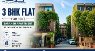 3 BHK Rental Flat in Saransh Apartment, IP Extension