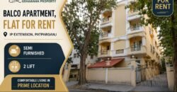3 BHK Rental Flat in Balco Apartment, IP Extension Delhi