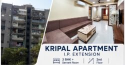 3 BHK with Servant Room for Sale, Kripal Apartment, IP Extension