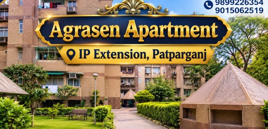3 BHK 1250 sqft for Rent, Agrasen Apartment in IP Extension, Patparganj