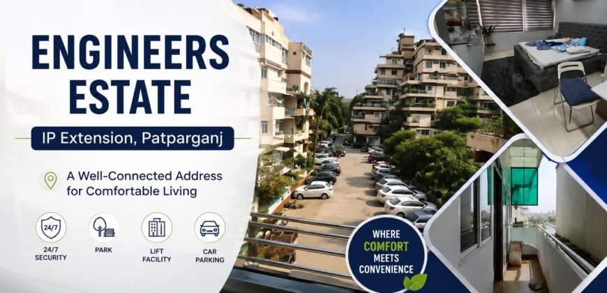 Engineers Estate, 3 BHK Flat for Rent in IP Extension