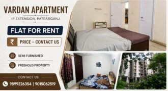 Spacious 3 BHK for Rent Vardan Apartment, IP Extension